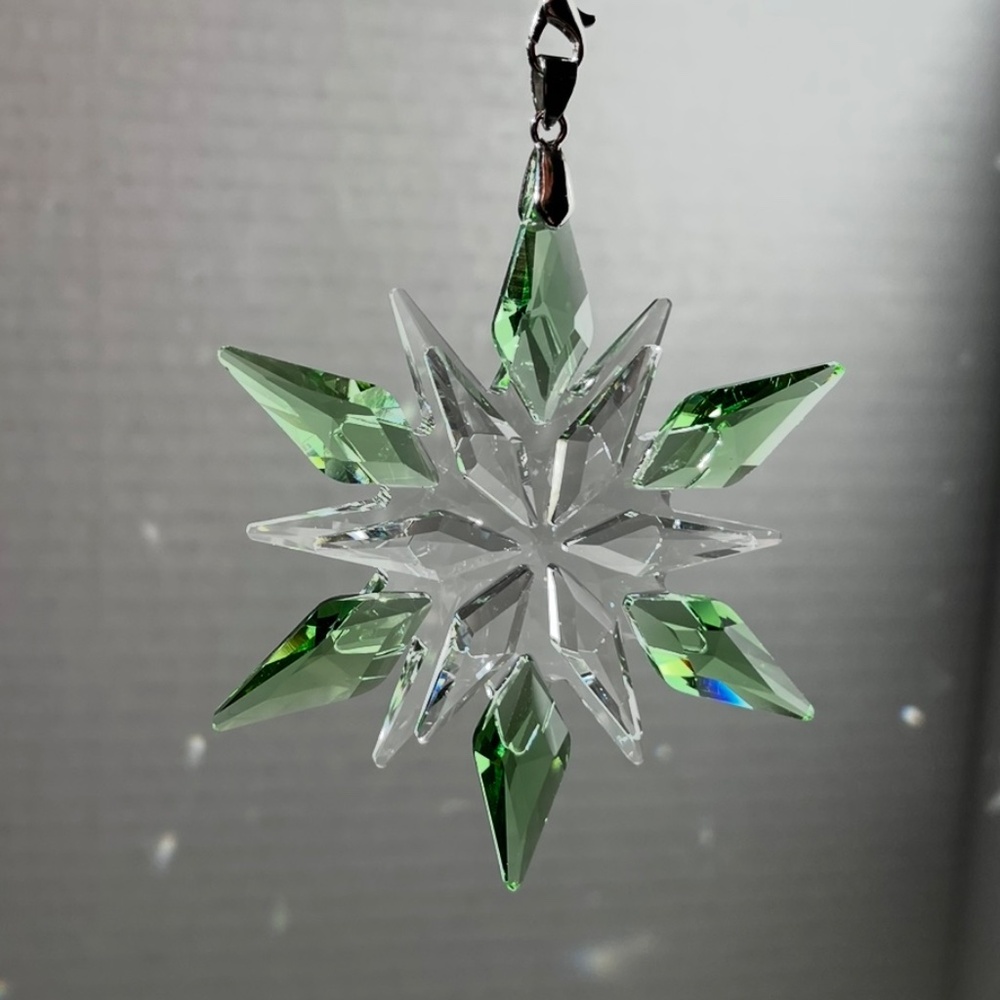 Crystal Snowflake Sun Catcher Christmas Tree Decor Czech Bohemia Crystal Gift